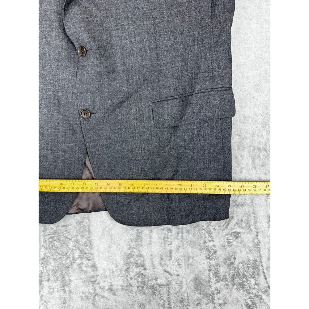 Canali Mens Suit 58R Gray Wool 2 Pieces Italy Travel Silk Lined made in Italy